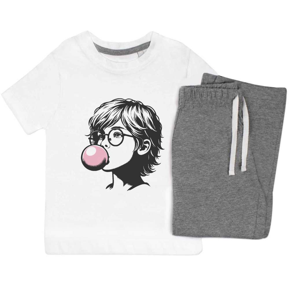 'Bubble Gum Girl' Kids Nightwear / Pyjama Set (KP048332)
