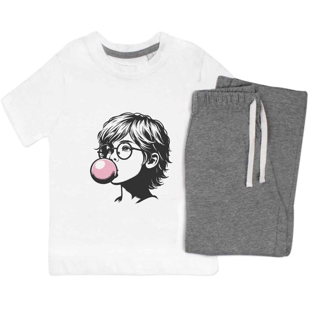 'Bubble Gum Girl' Kids Nightwear / Pyjama Set (KP048332)