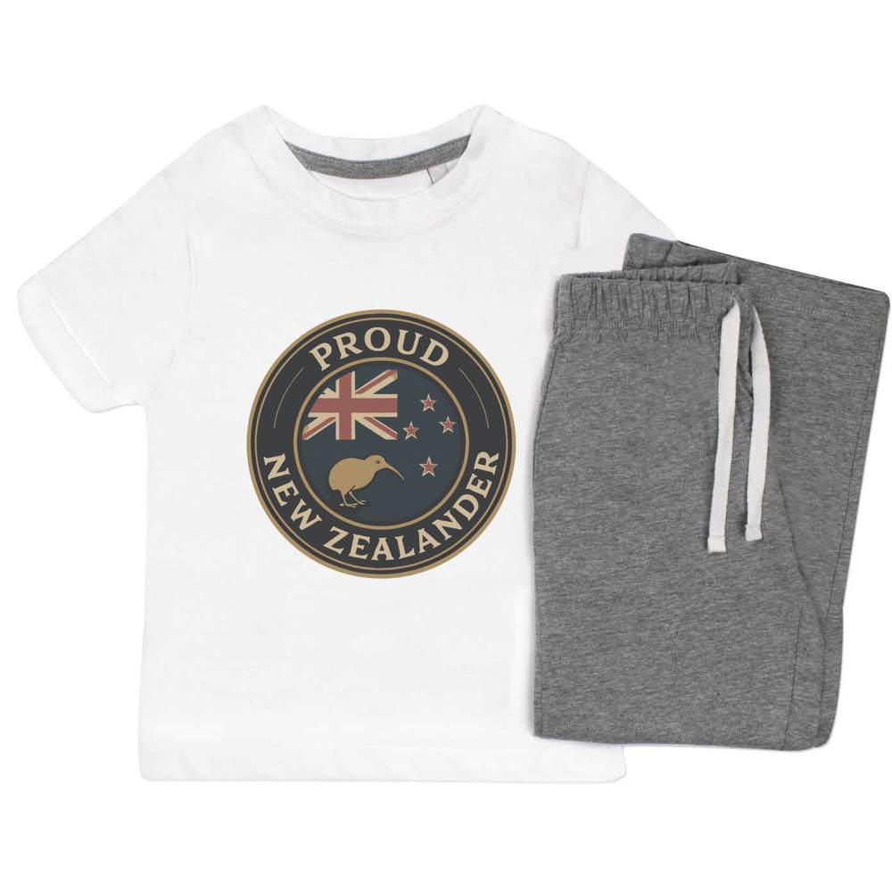 'Proud New Zealander' Kids Nightwear / Pyjama Set (KP054454)