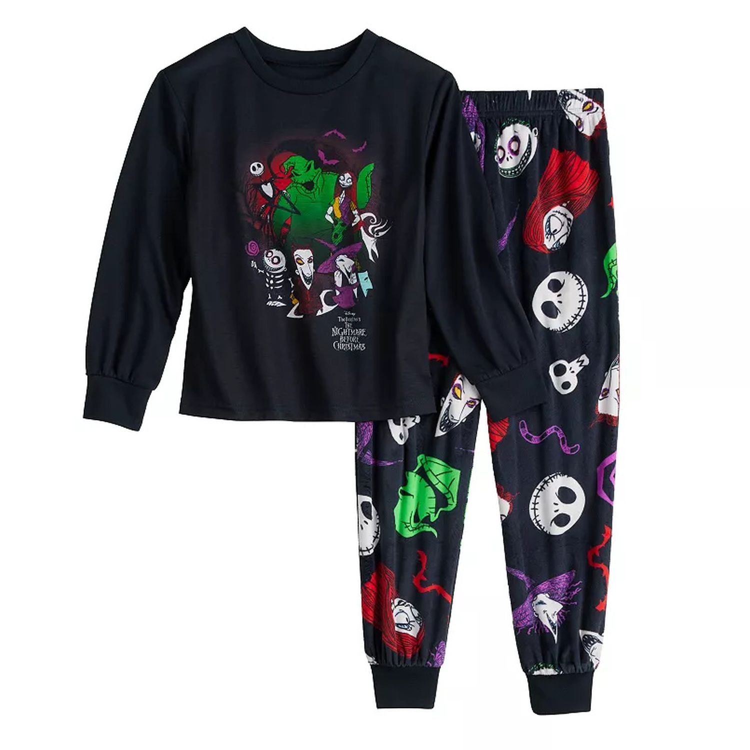 Nightmare Before Christmas Jack, Sally and Zero Kids Character Pajama Set