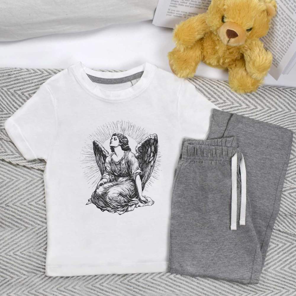 'Angel Sitting' Kids Nightwear / Pyjama Set (KP049221)