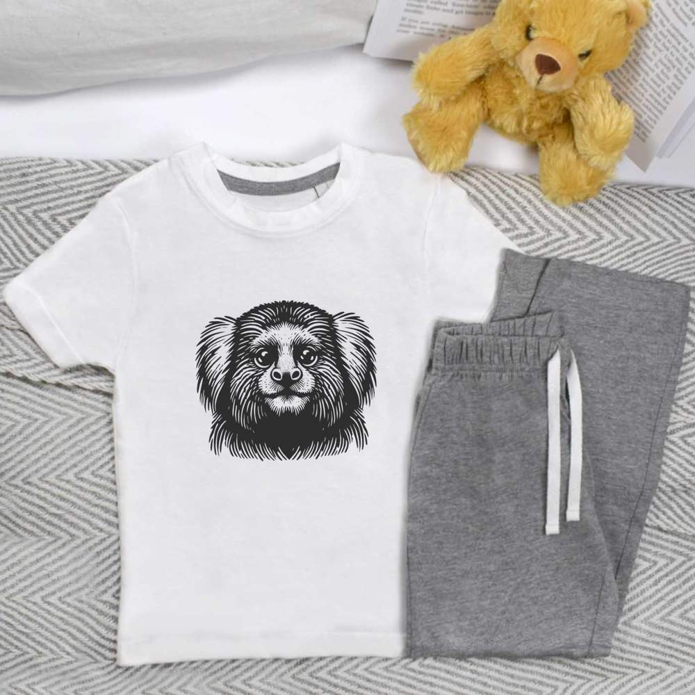'Marmoset Monkey' Kids Nightwear / Pyjama Set (KP053741)