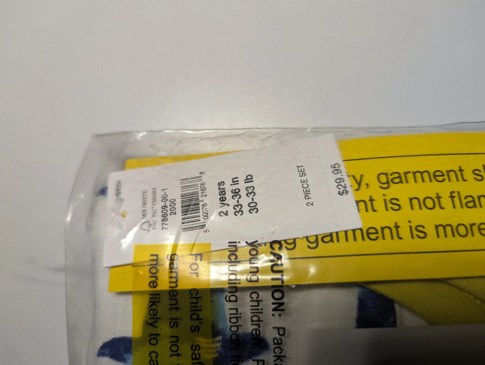 Baby Gap PJ Set 2 Piece Brand New Shark Design Long Sleeve and Pant