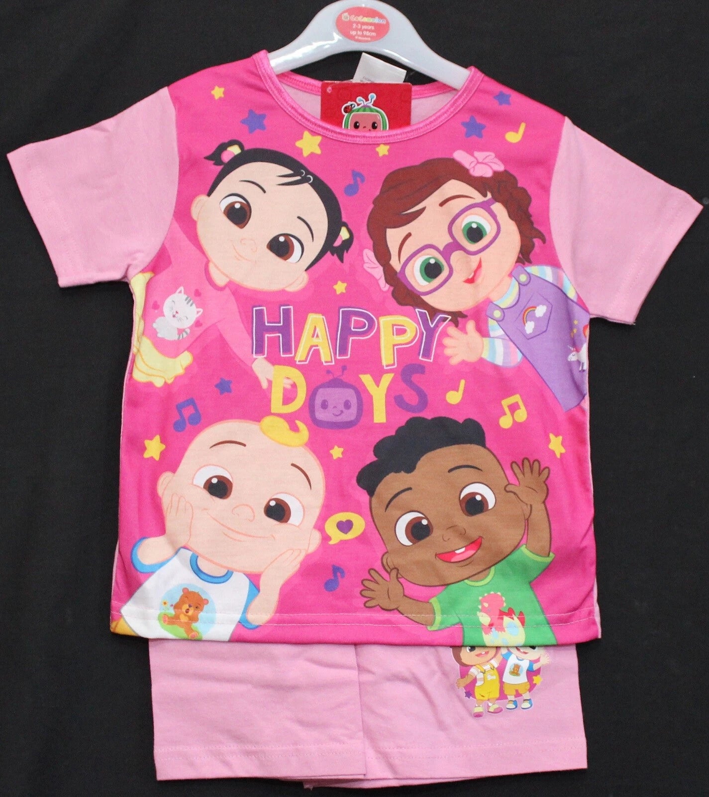 COCOMELON Girl's Pink Short Pyjamas/ Shorty PJs/ Summer PJs in Sizes 1-4 Years