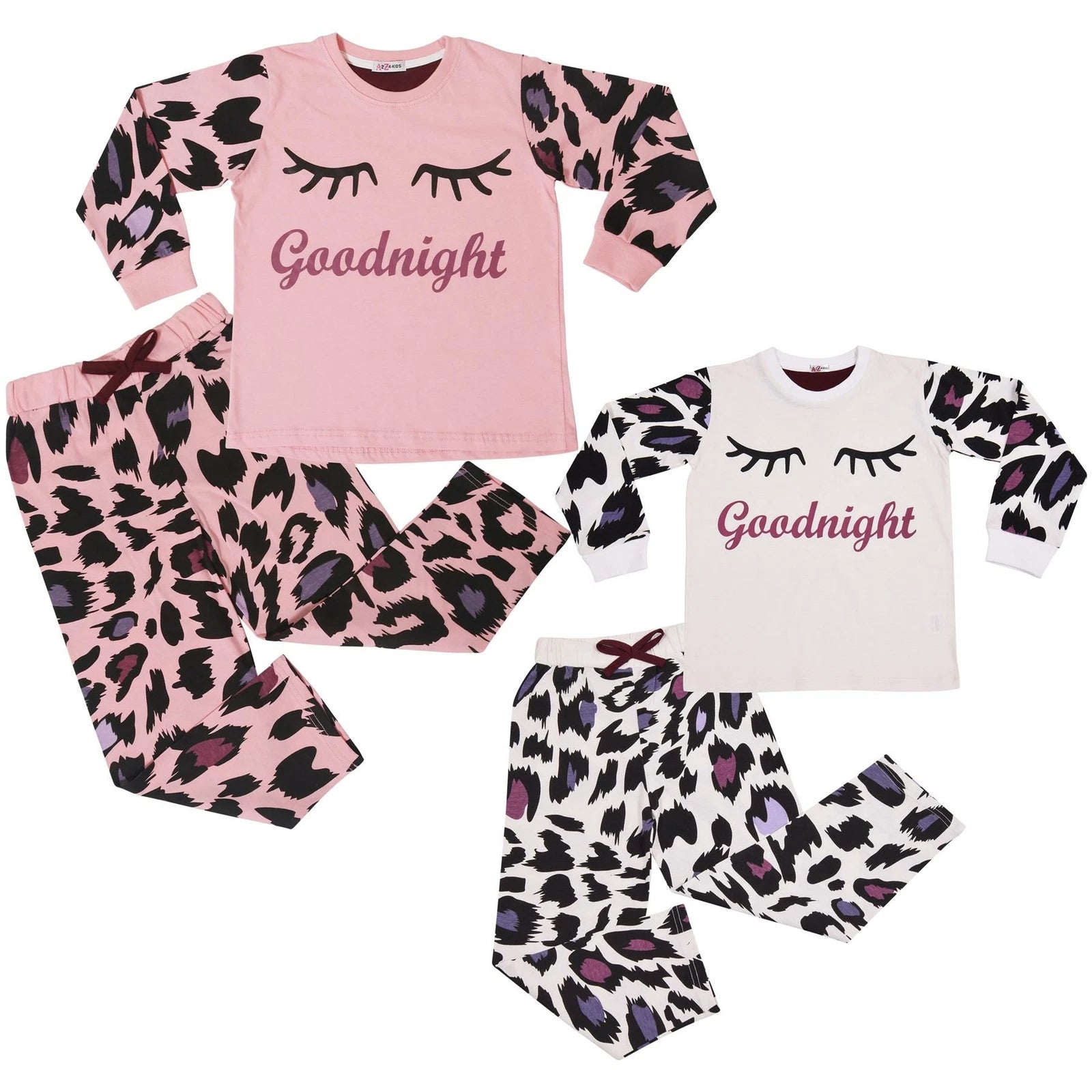 A2Z 4 Kids Girls Pyjamas Traditional PJS Pyjama Long Sleeve Sleepwear Sets