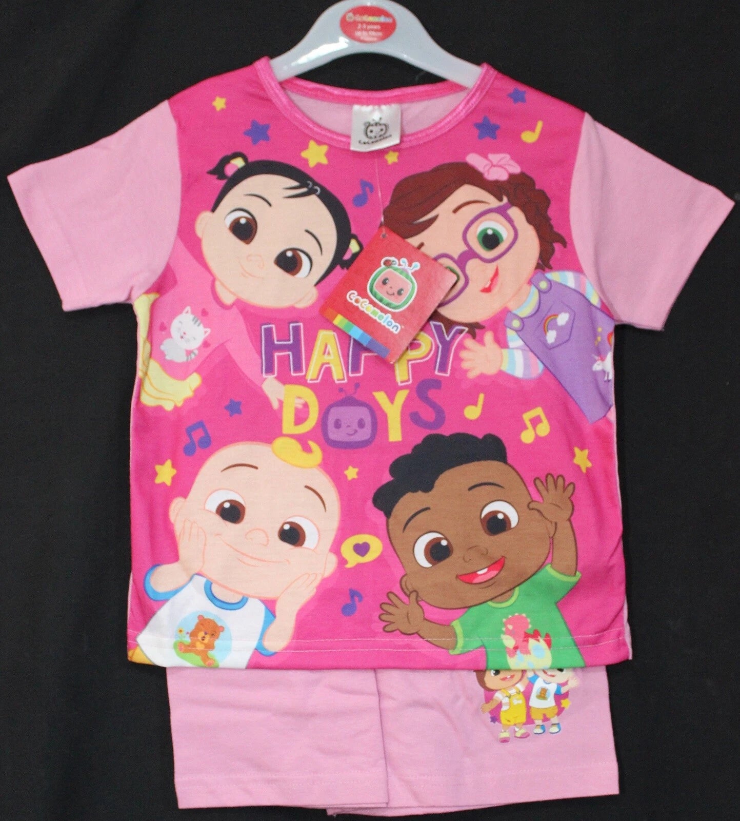 COCOMELON Girl's Pink Short Pyjamas/ Shorty PJs/ Summer PJs in Sizes 1-4 Years