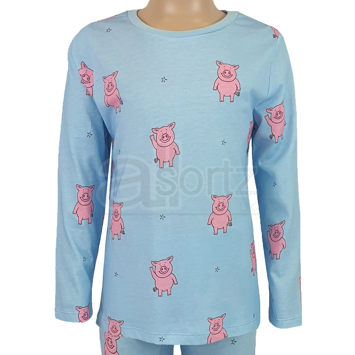 New Childrens Long Sleeve Cotton Pyjama Sets Boys Girls Percy PJs M S L Uk Age