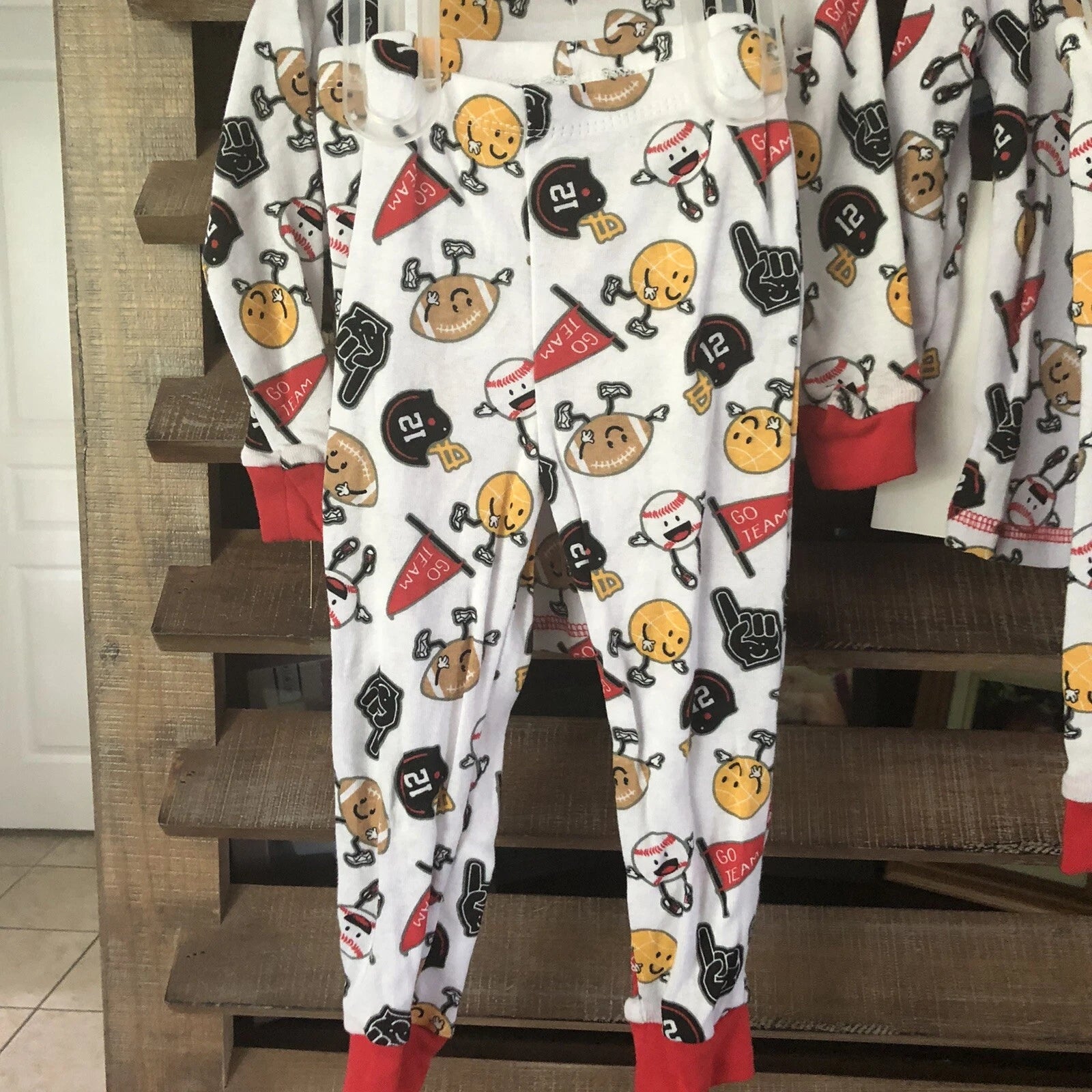 Swiggles Boys Sports Theme Emoji Pajama Sets Snug Fit Long Sleeve/Pants CR-27-28