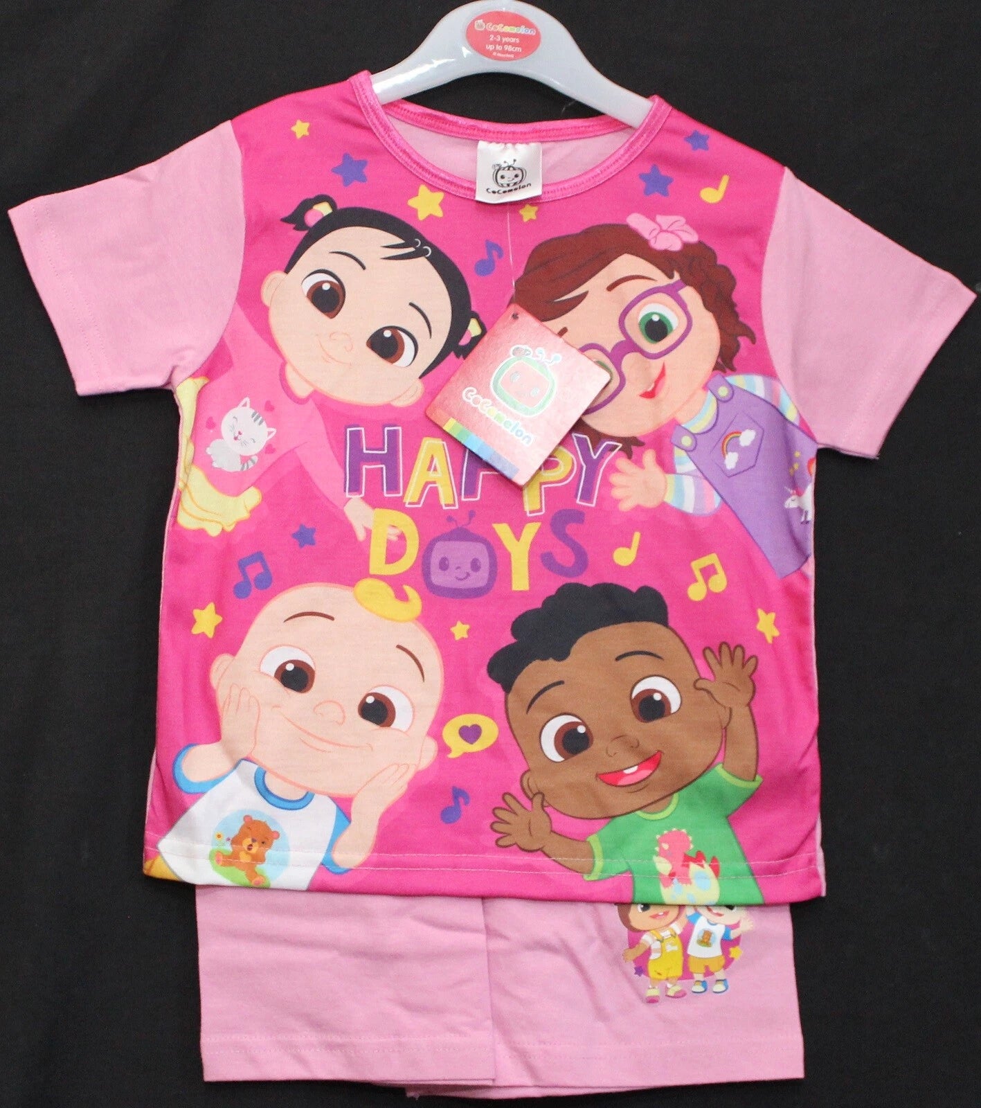 COCOMELON Girl's Pink Short Pyjamas/ Shorty PJs/ Summer PJs in Sizes 1-4 Years