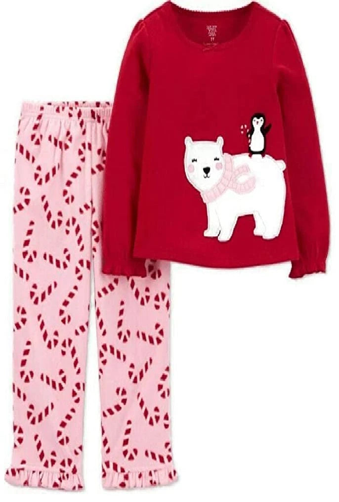 Just One You by Carter's Red Penguin Polar Bear 2 Piece Pajama Set- Infant Sizes