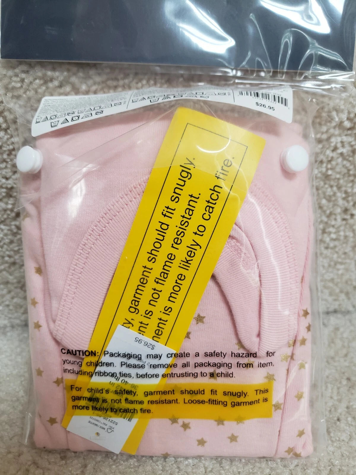 GAP KIDS GIRL PINK SKATER STAR LONG SLV PAJAMAS 2PC SET 3 4 NWT