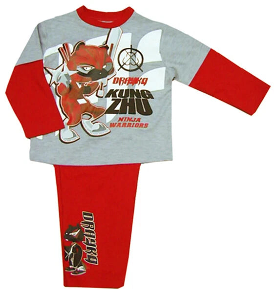 GENUINE AUS LICENSED-Kids Boys Size Kung Zhu Drayko PJ Pyjamas Set SALE