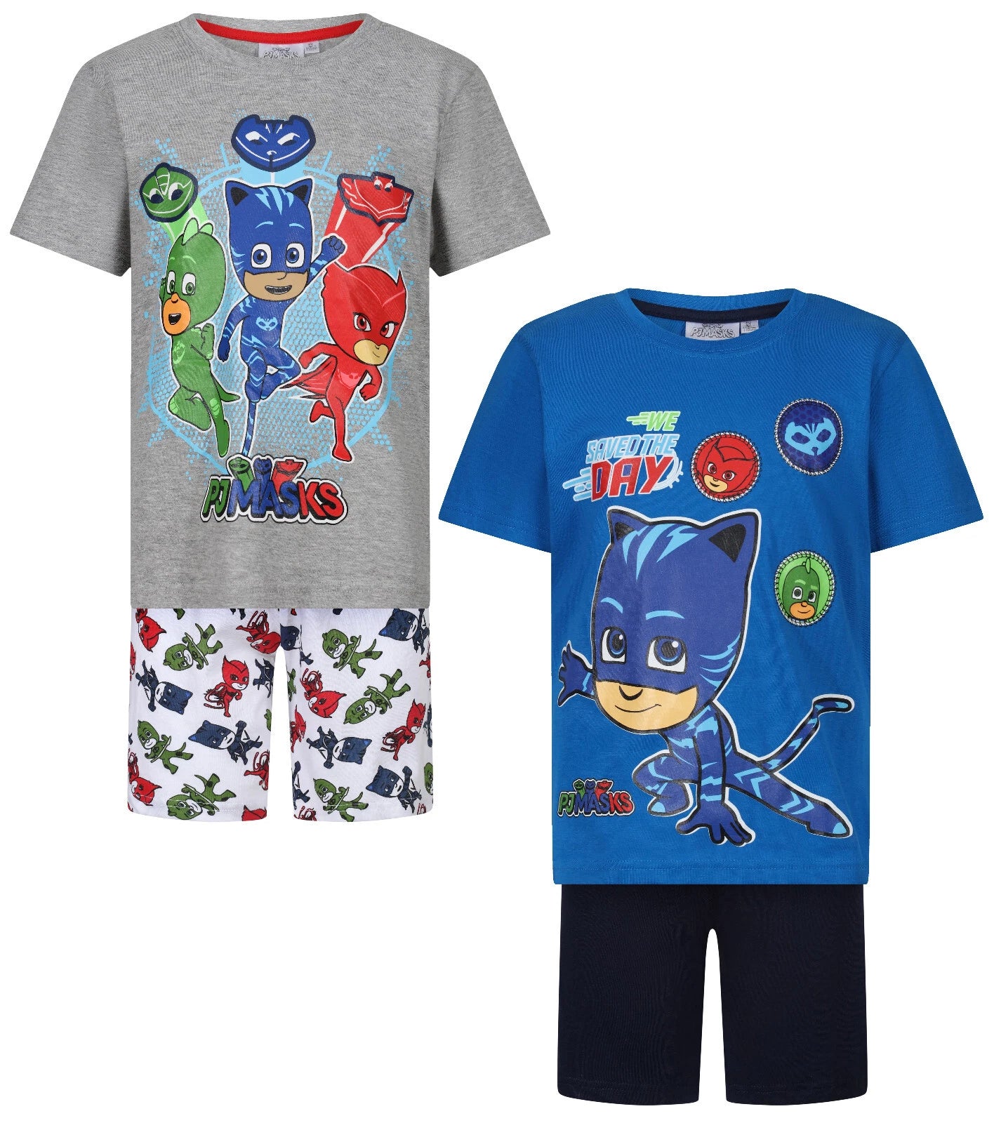 BOYS 2 PACK SHORT PYJAMAS CHARACTER NIGHT WEAR SHORT PJ SET 3-10 YEARS BNWT