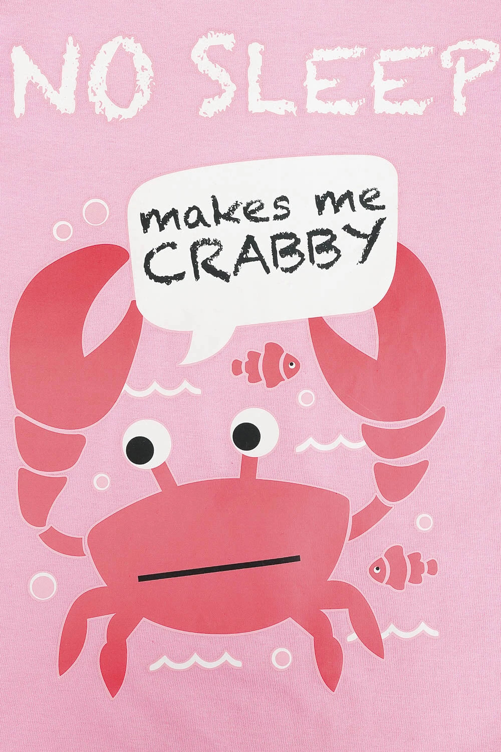 Cute No Sleep Makes Me Crabby Girls  Long Cotton Pyjamas