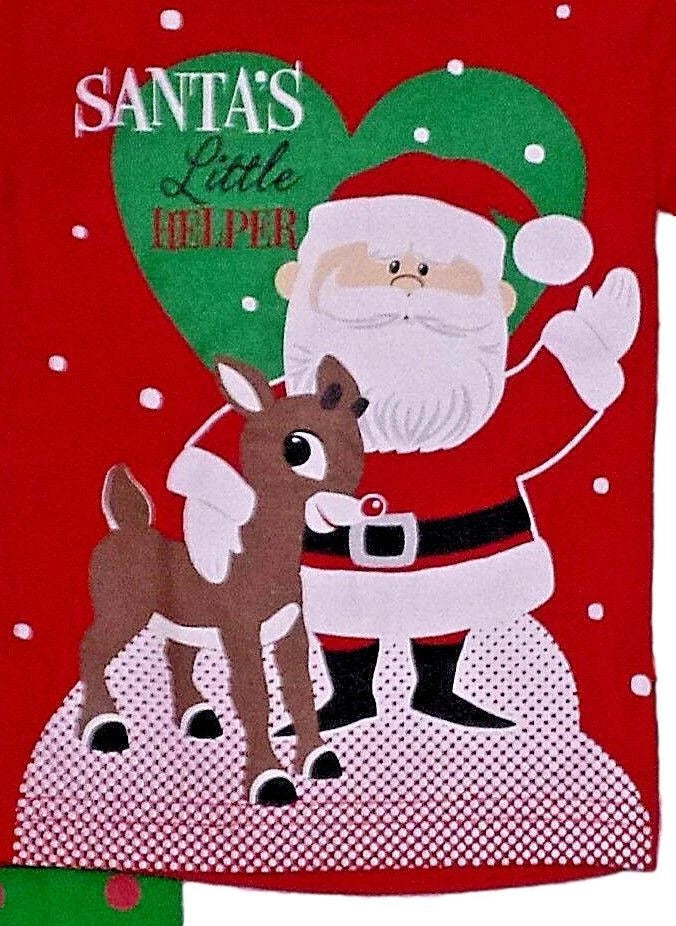 Kids Rudolph Santa Christmas Pajamas Coloring Book Gift Set Baby Sz 12M 18M 24M
