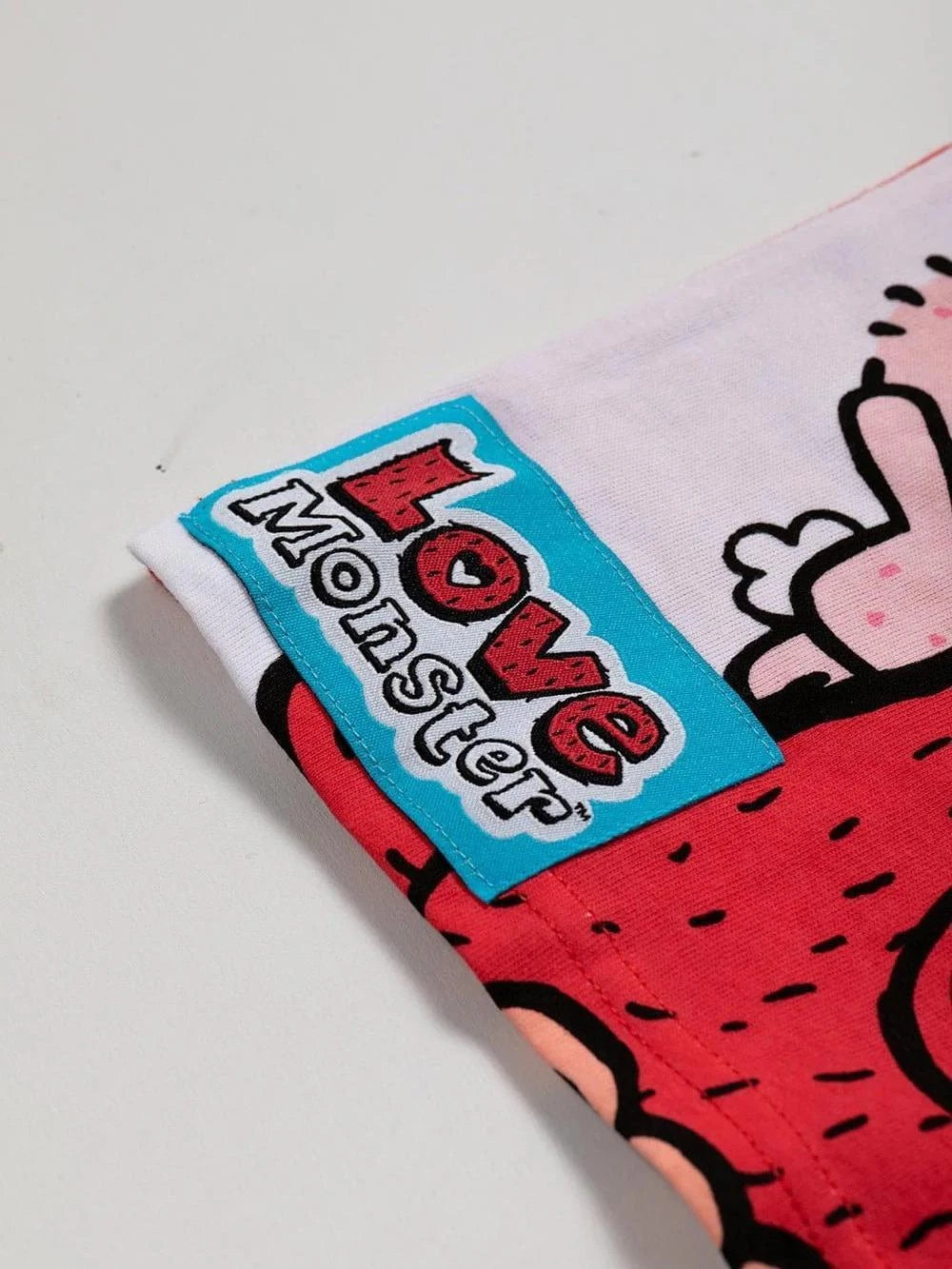 Love Monster Pyjamas Unisex Boys Girls Kids Happy Together Red Long Sleeve