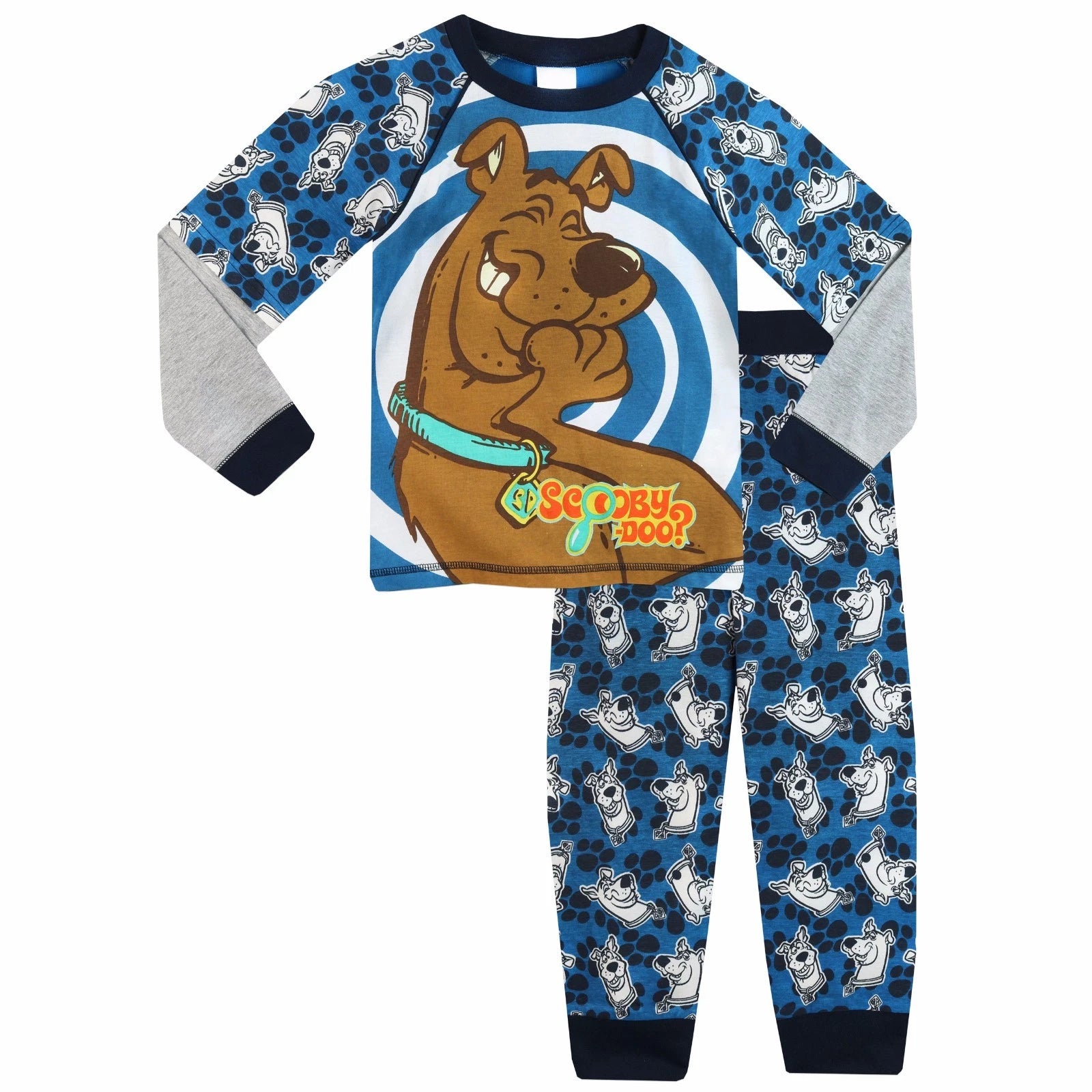 Scooby Doo Pyjamas Kids Toddlers Teens 3-13 Years Loungewear PJs Pyjama Set Blue