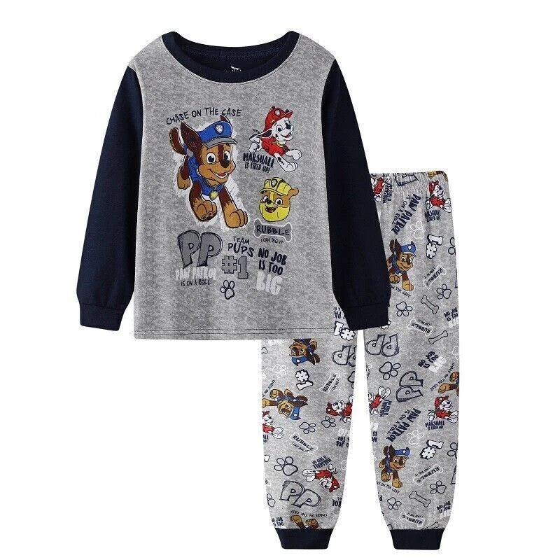 2Pcs Kids Boys Girls Super Mario Long Sleeve Pyjamas Set T-Shirt Shorts Age 1-7Y