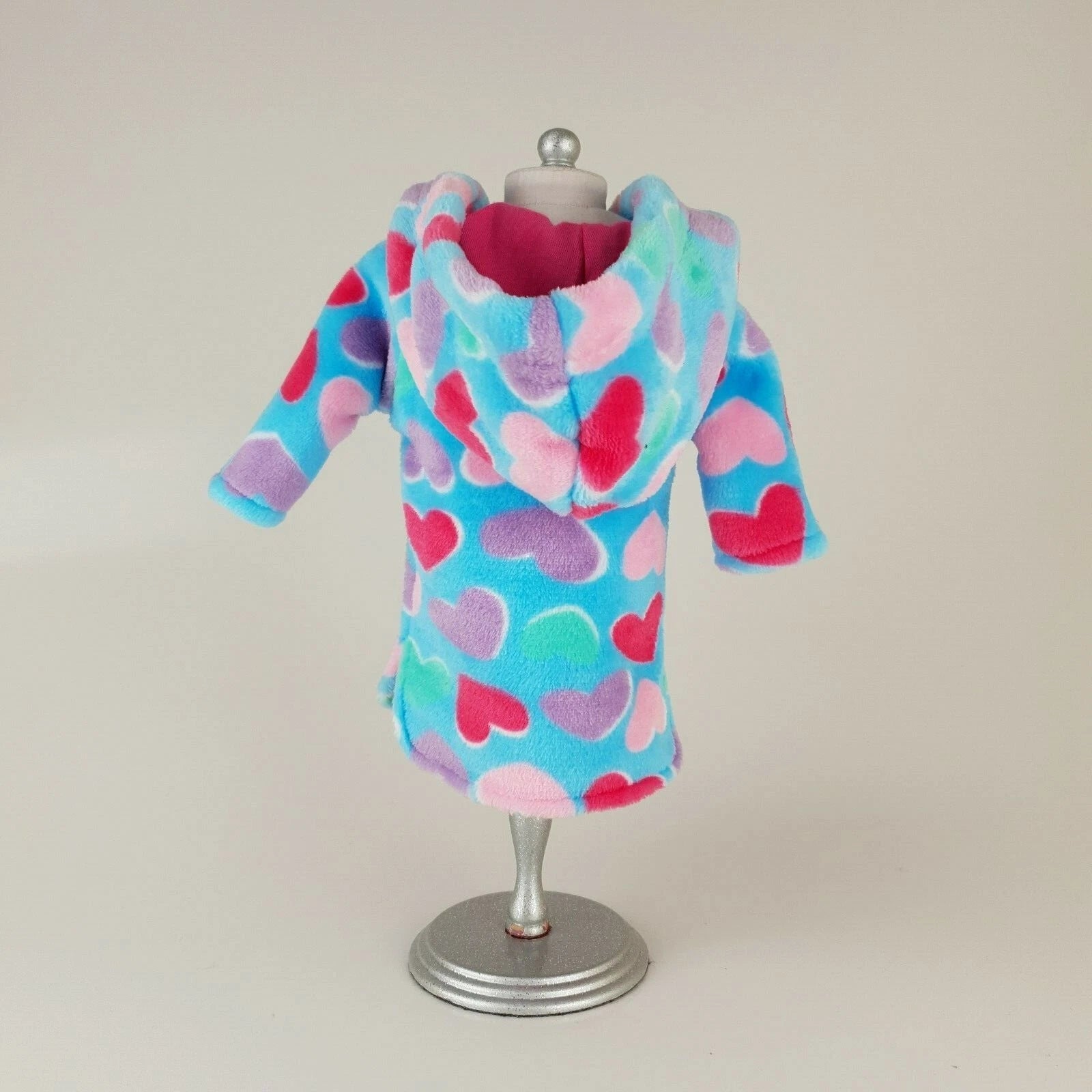 MY LONDON GIRL MATCHING CHILDRENS + DOLLS HEART FLEECE HOODIE PJ SET RRP £61.50