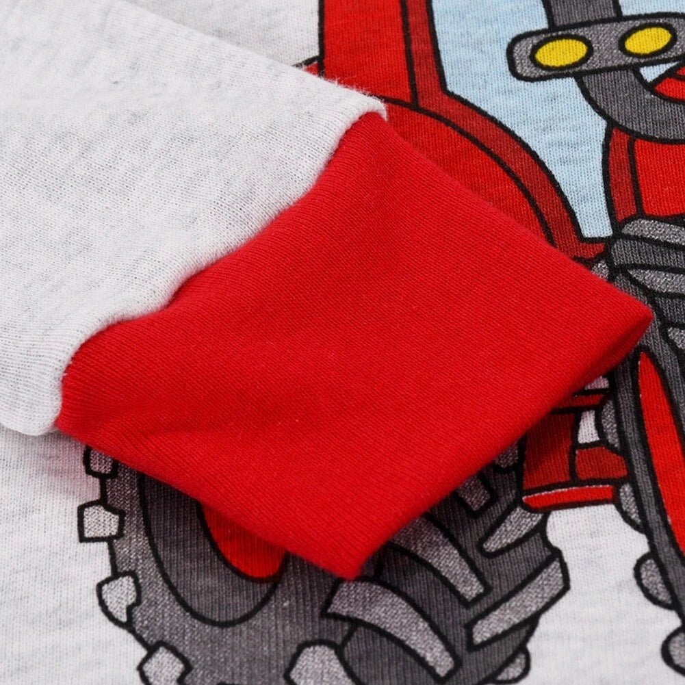Kids Boys 2PCS Long Sleeve Pajamas  Set Monster Truck Pjs Cotton Sleepwear 3-12Y