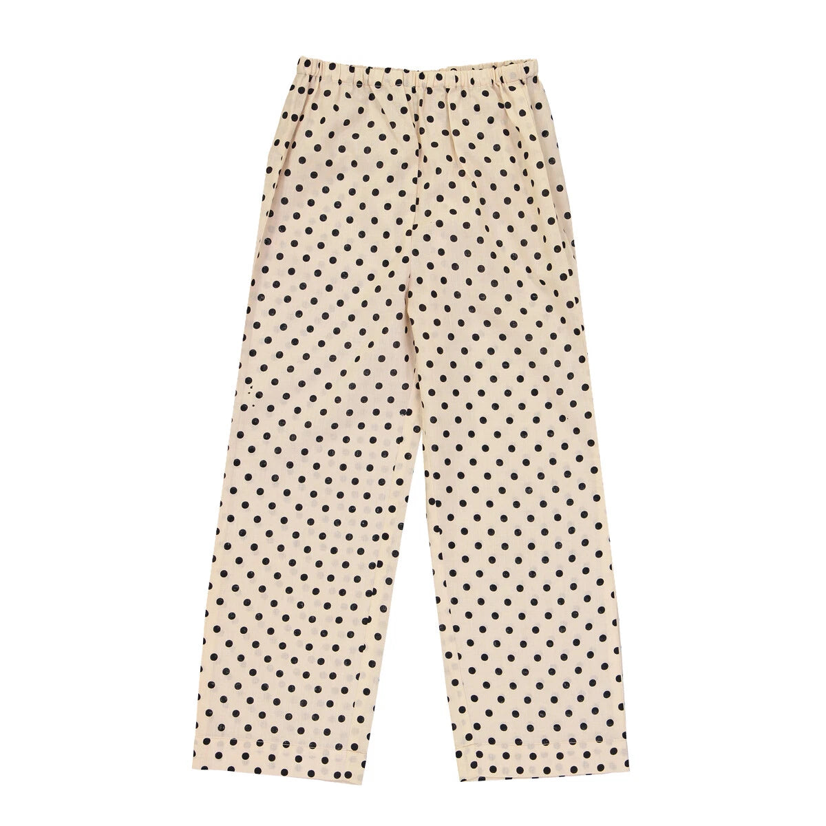 LE PETIT LUCAS DUTERTRE Girl's Beige Dots Cotton PJ Set $64 NWT