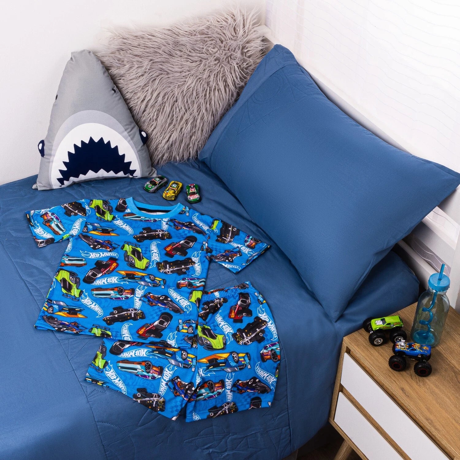 Hot Wheels Boys Short Pyjama Set | 100% Cotton Summer Sleepwear | Car Gift