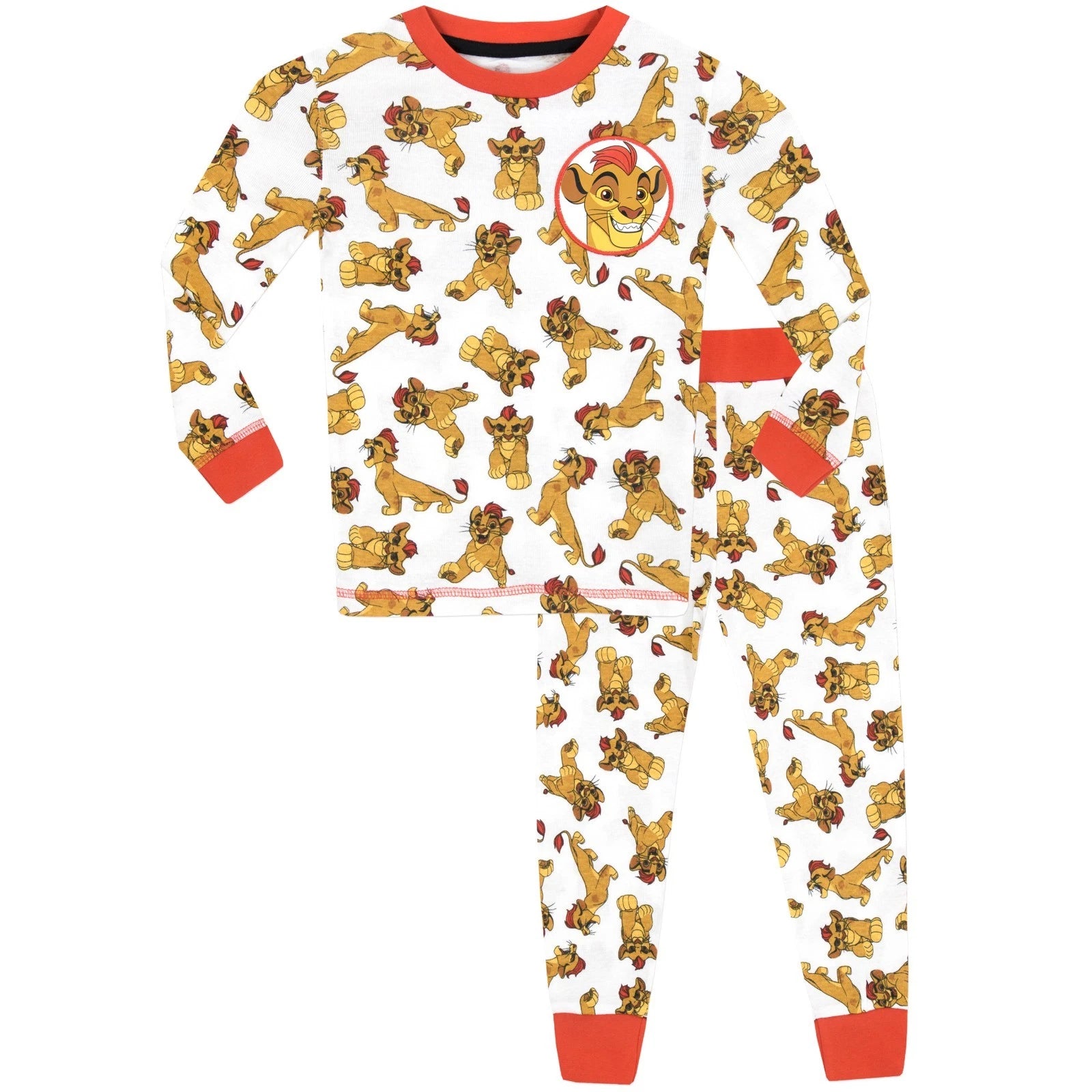 Lion Guard Snug Fit Pyjamas Kids Boys Toddler 2-8 Years PJs Long Pyjamas White
