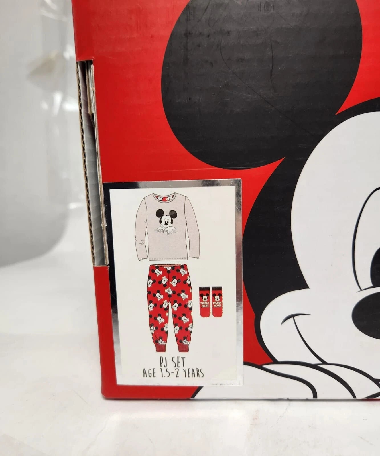 Disney Mickey Mouse Boys' Pyjama Set with Socks Comfortable Sleepwear