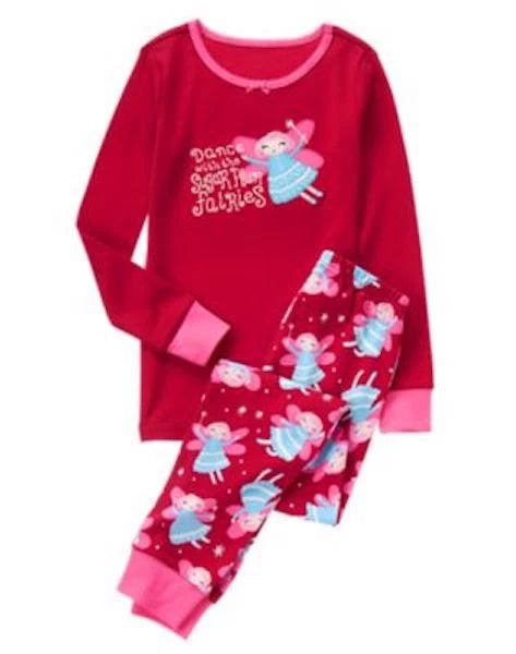 NWT Gymboree Christmas Girls Gymmies Fairy pajamas 3,10 Holiday
