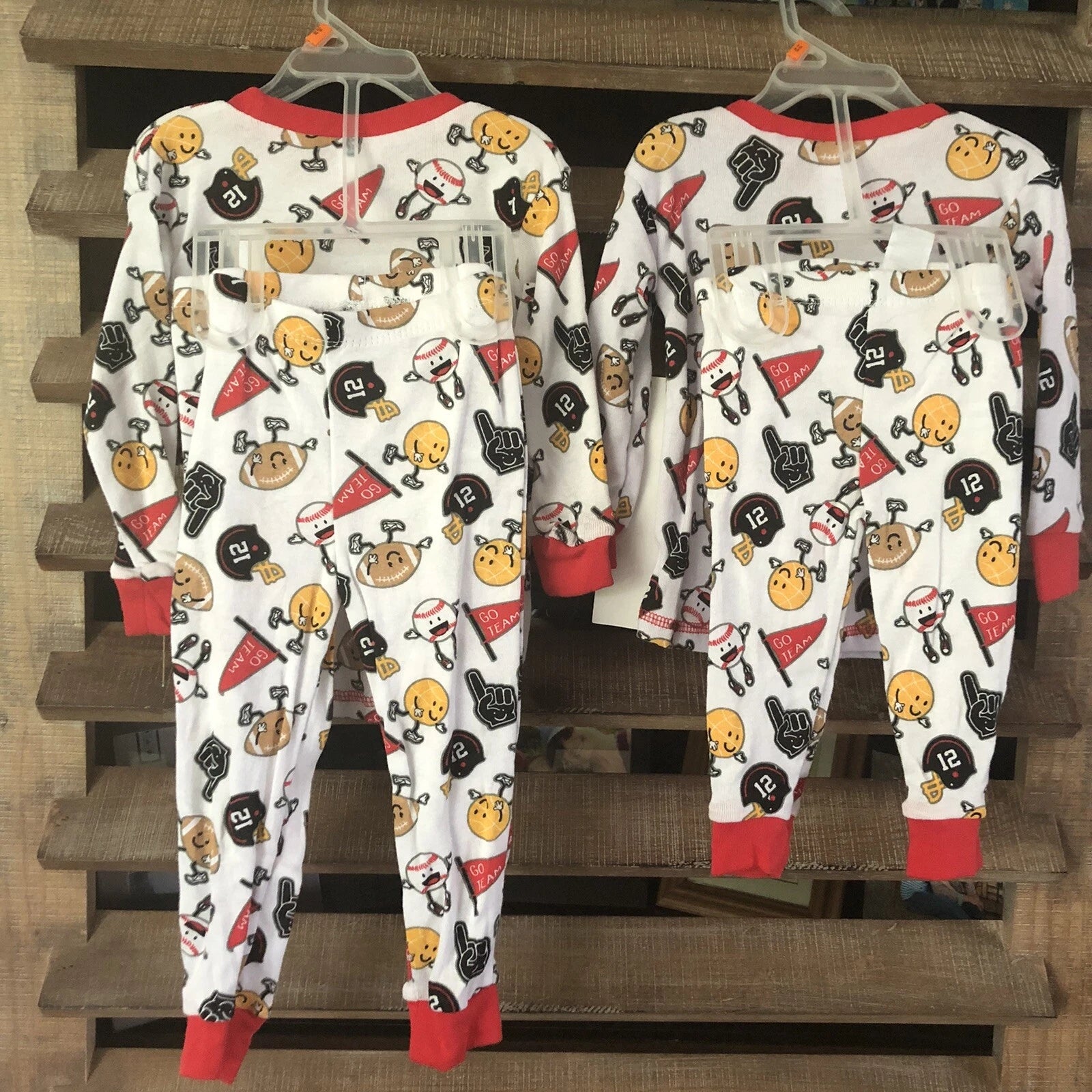 Swiggles Boys Sports Theme Emoji Pajama Sets Snug Fit Long Sleeve/Pants CR-27-28