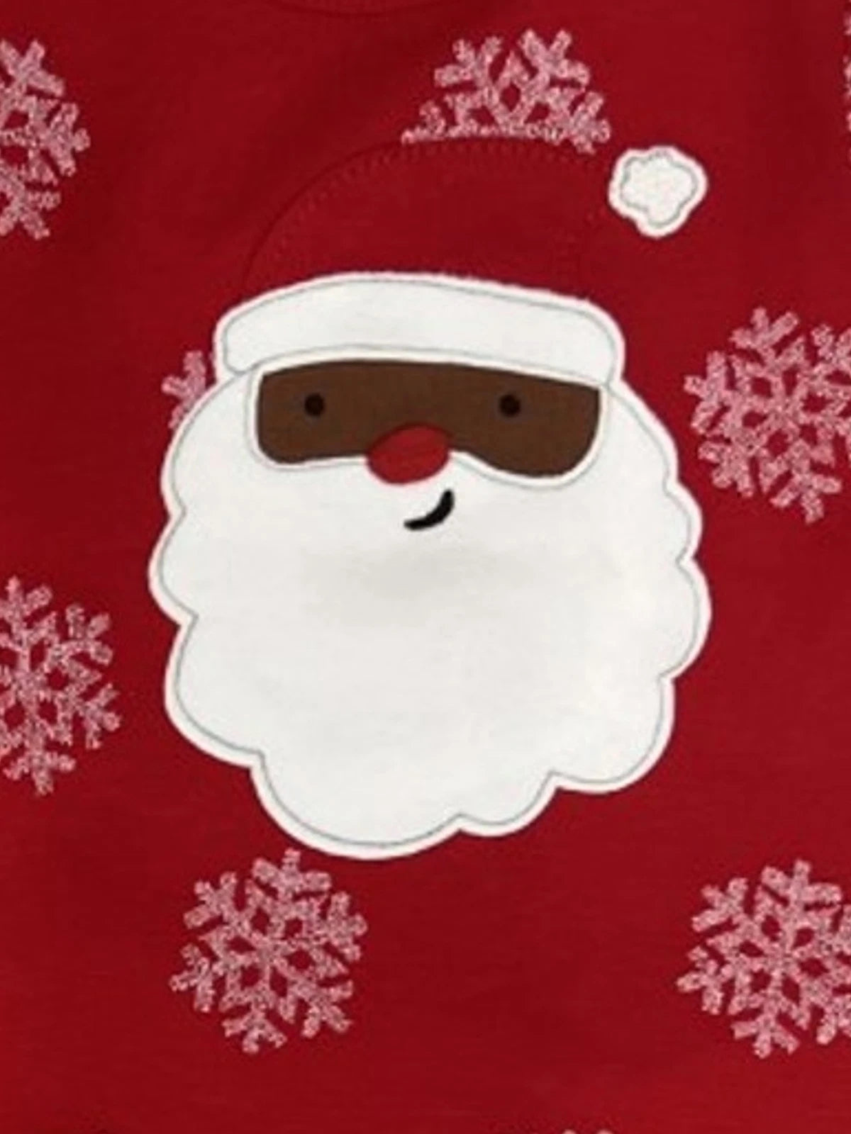 Carters Toddler Girls 4 Piece African American Santa Christmas Pajama Set