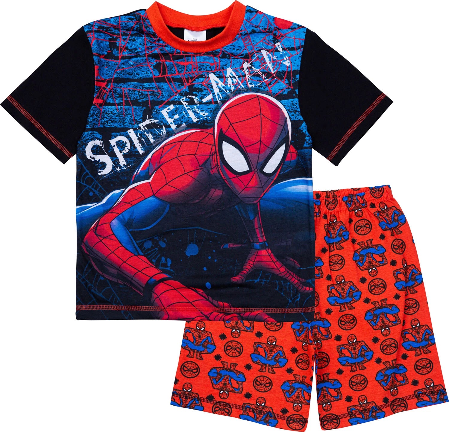 Marvel Spiderman Boys Pyjamas, Short Summer Pyjamas Pjs, Official Merchandise