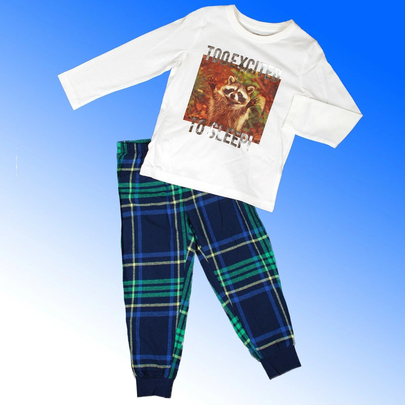 Boys Cotton Pyjamas Store Group rrp £10-14 Cute Raccoon Family  2-13 Years