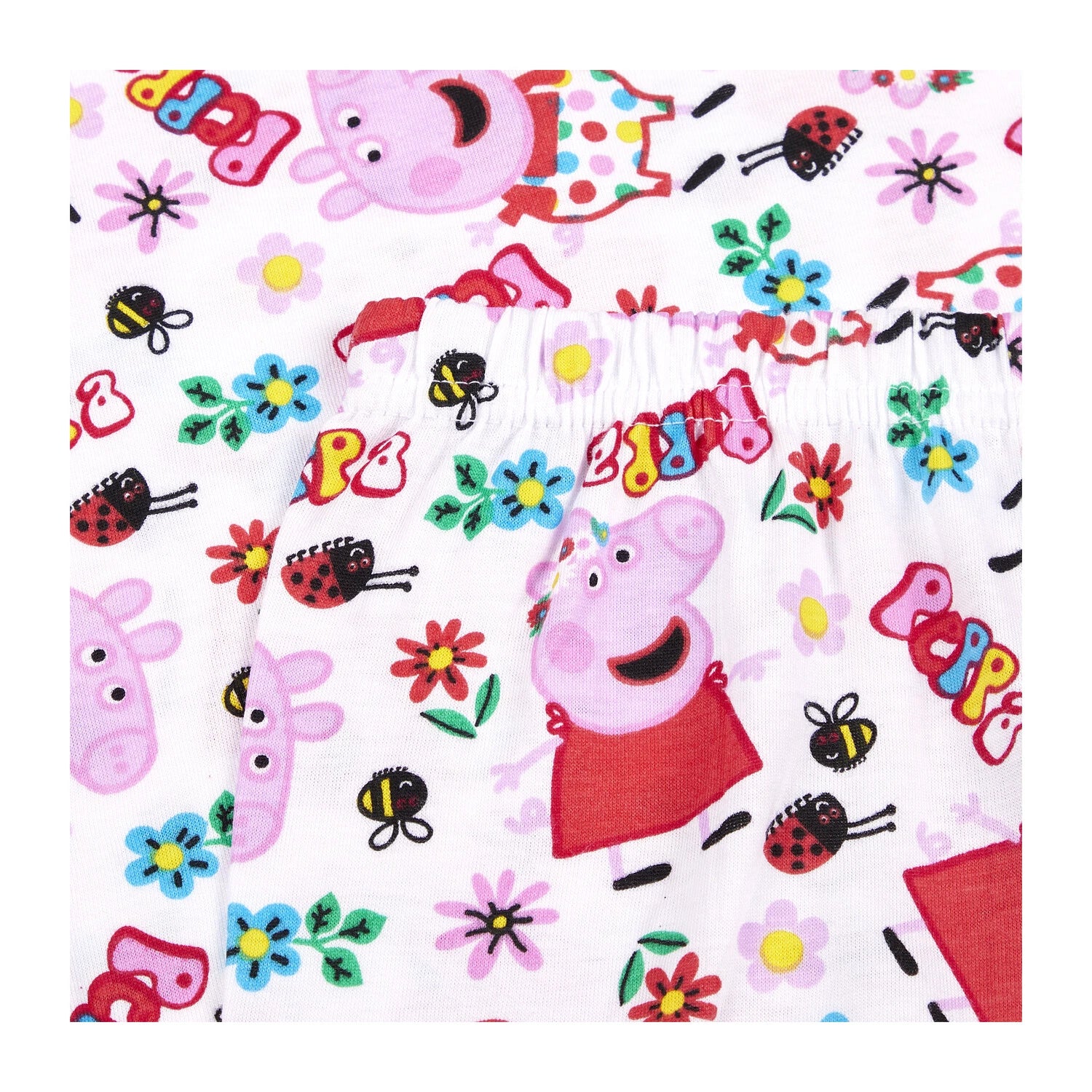 Peppa Pig Girls Pyjamas AOP Pjs Set, Official Peppa Pig Nightwear Merchandise