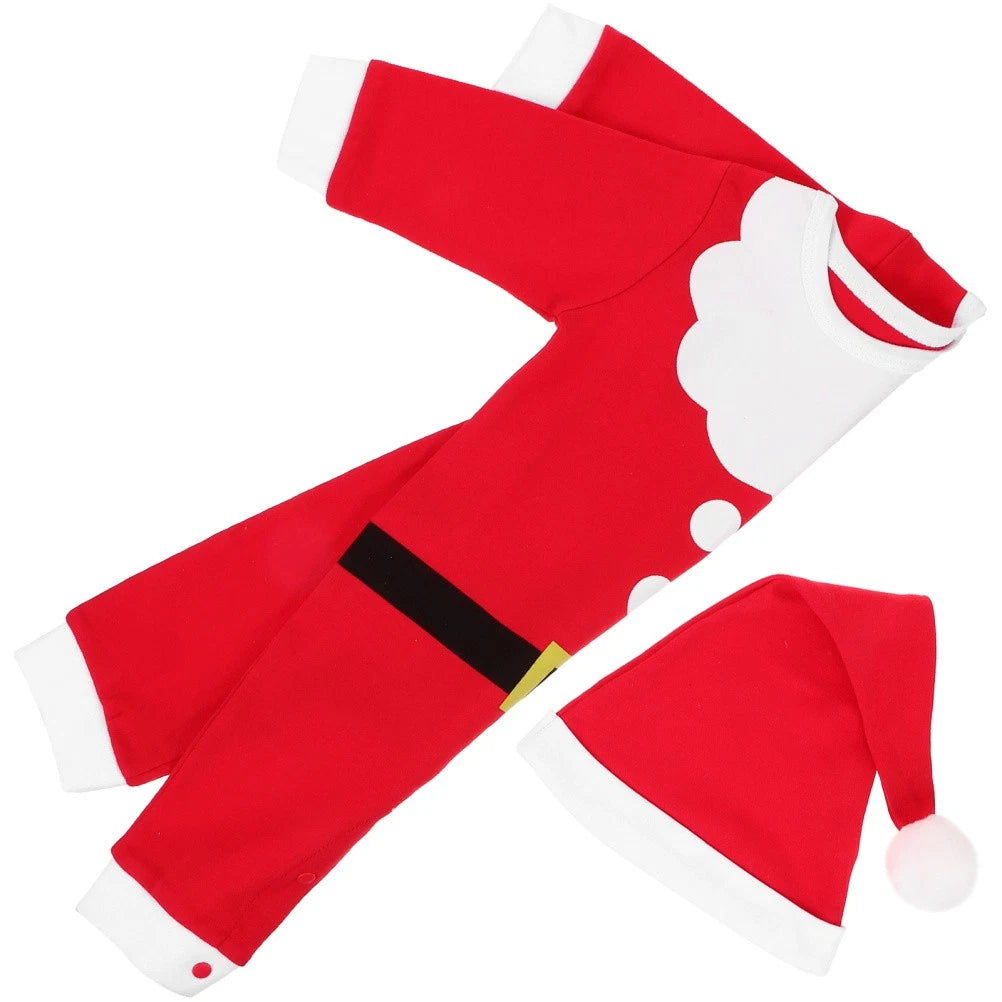 1 Set of Newborn Christmas Pajamas Cotton Long Sleeve Sleepwear Kids Pajamas