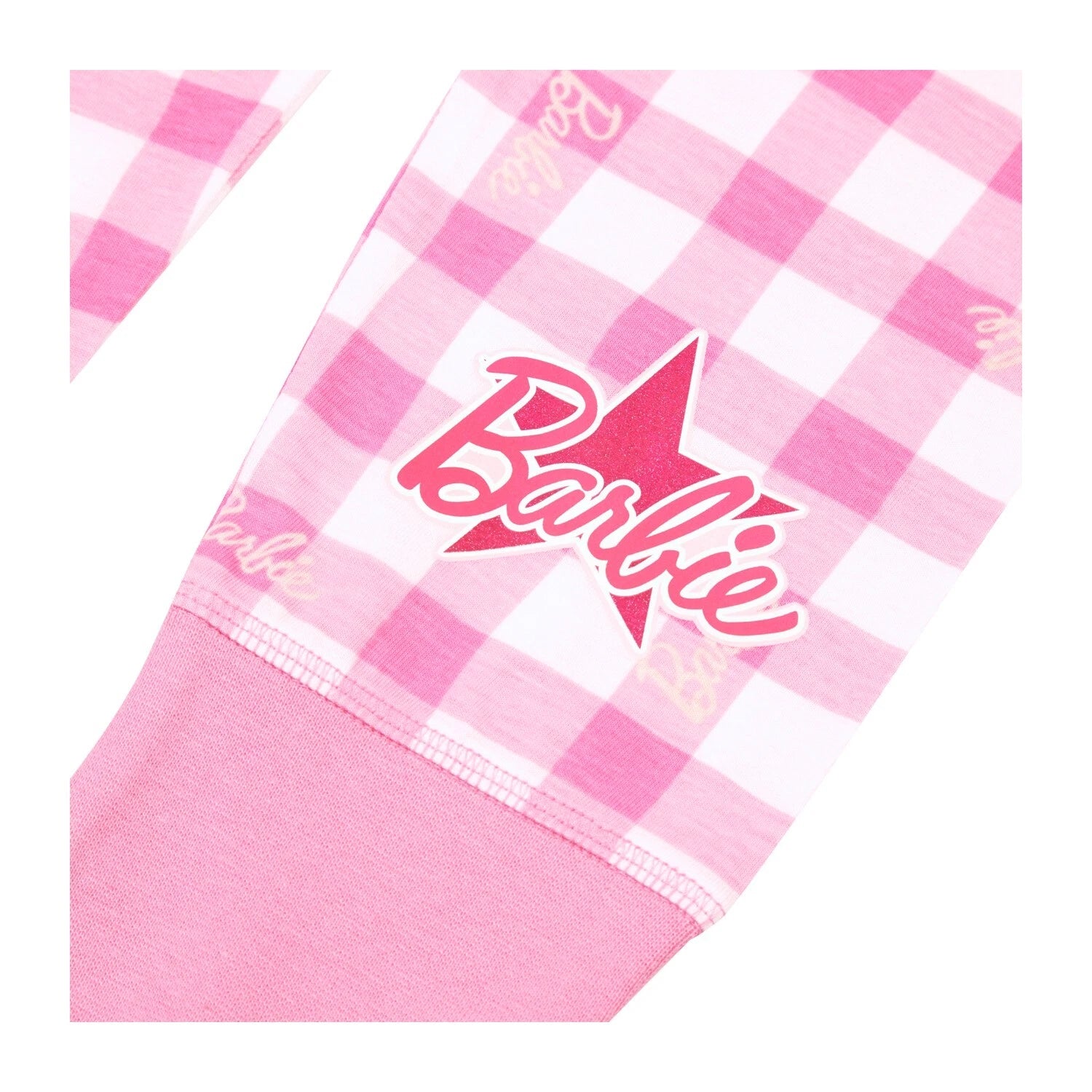 Barbie Girls Pyjamas | 100% Cotton Pjs for Girls | Pink Check Girls Doll Pjs