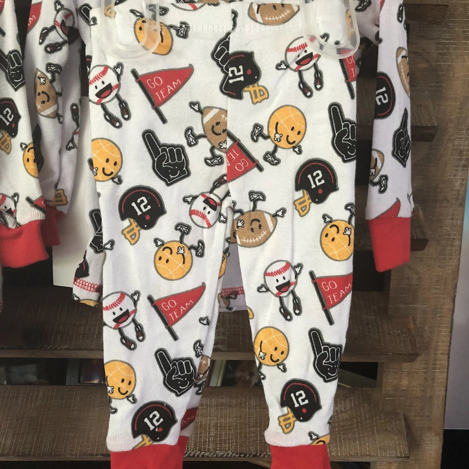 Swiggles Boys Sports Theme Emoji Pajama Sets Snug Fit Long Sleeve/Pants CR-27-28