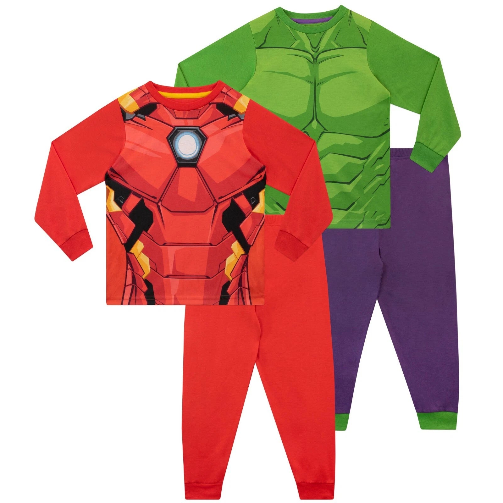 Avengers Pyjamas 2 Pack Kids Boys 2-10 Years Loungewear PJs Pyjama Set PJs Set