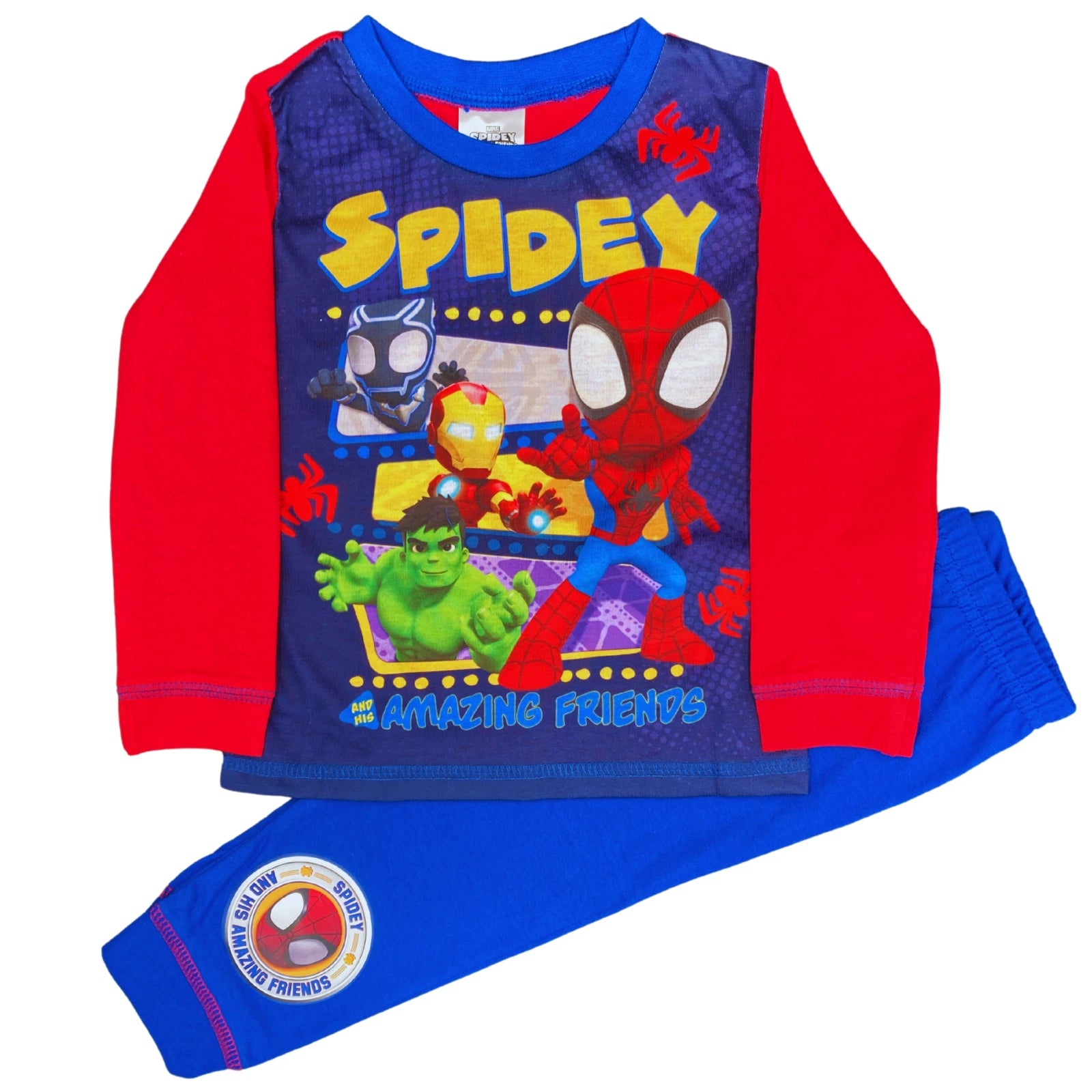 Boys Spidey pyjamas, long pj's, Spiderman 18mths - 5yrs