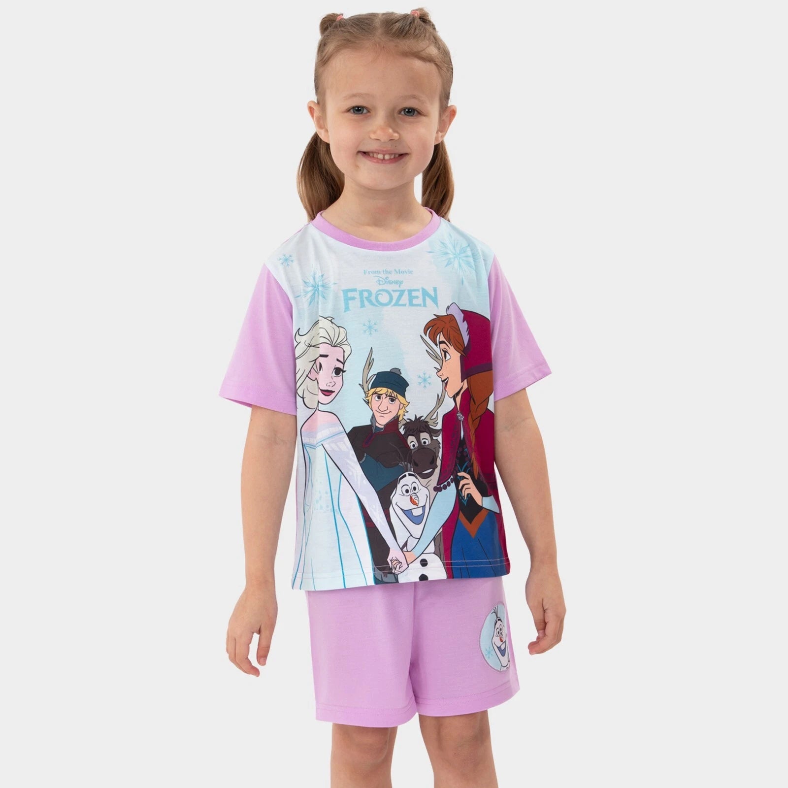 Disney Frozen Short Pyjamas | Disney Nightwear for Girls | Anna and Elsa Pjs