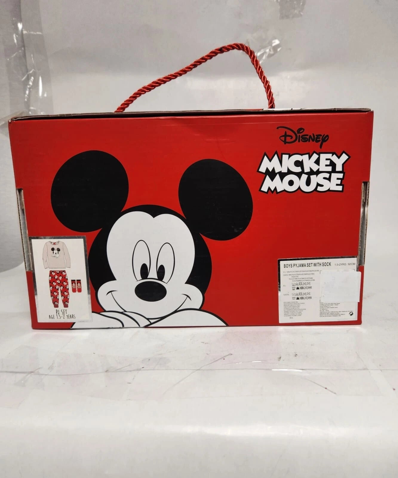 Disney Mickey Mouse Boys' Pyjama Set with Socks Comfortable Sleepwear