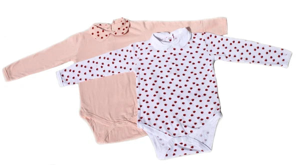 Set of 4 Baby Body Organic Cotton Pajamas Romper Toddler 0-24 Months Golden-