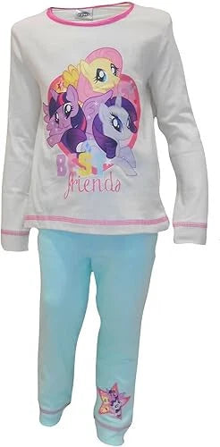 Girls My Little Pony Pyjamas Best Friends Kids Pjs Ages 1-5 Years White