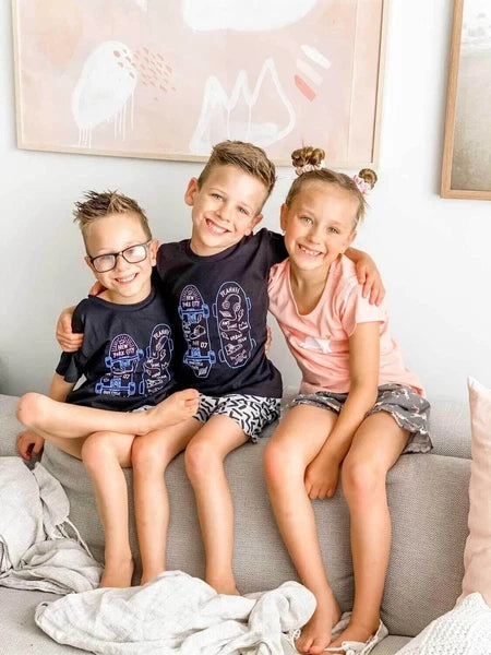 Girls Size 3-7 Pink Unicorn Summer Cotton Short Sleeve Pyjama Set  - 2004