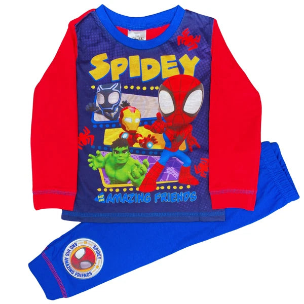 Boys Spidey pyjamas, long pj's, Spiderman 18mths - 5yrs