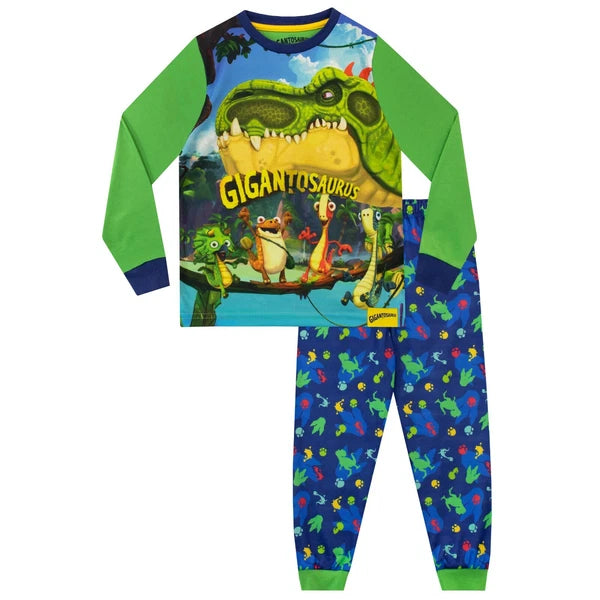 Giganotosaurus Rocky Bill Tiny Mazu Pyjamas Kids Boys 2-8 Years Loungewear Blue
