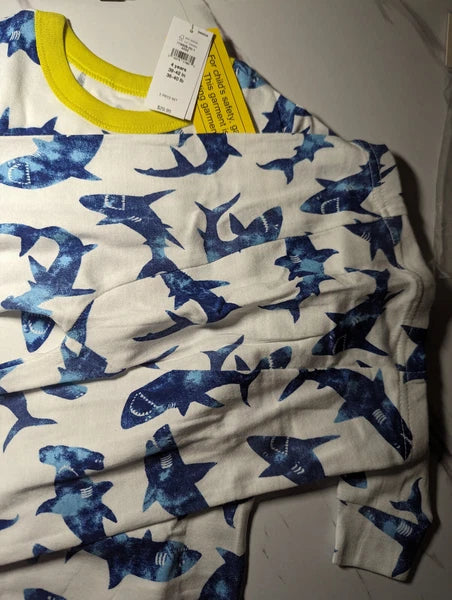 Baby Gap PJ Set 2 Piece Brand New Shark Design Long Sleeve and Pant