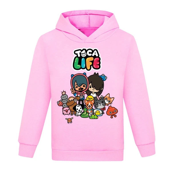 Children's TOCA LIFE T-shirt Hoodie Pants Sports Set Sleepwear Birthday Gift