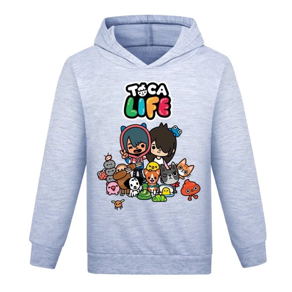 Children's TOCA LIFE T-shirt Hoodie Pants Sports Set Sleepwear Birthday Gift