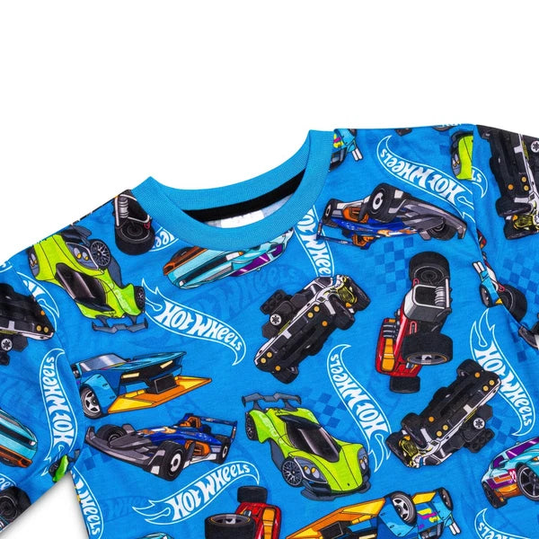 Hot Wheels Boys Short Pyjama Set | 100% Cotton Summer Sleepwear | Car Gift